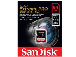 SANDISK SDXC 64GB UHS-II EXTREME PRO 300MB/S